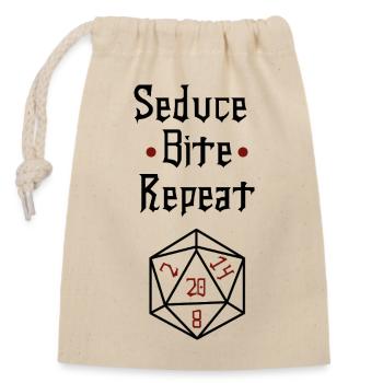 Seduce, Bite, Repeat - Sac cadeau en coton avec cordon (14 x 20 cm) - nature - Devant