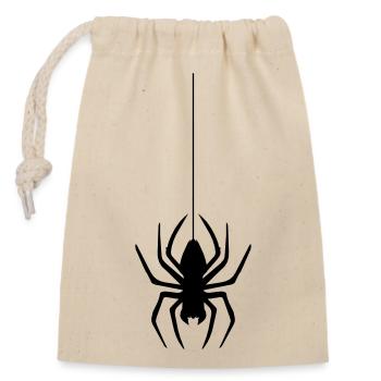 abseil thread spider web spider logo design disgust - Closable cotton gift bag (14x20cm) - nature - Front
