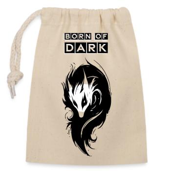 Born of dark - Closable cotton gift bag (14x20cm) - nature - Front
