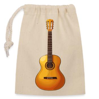 Guitariste - Sac cadeau en coton avec cordon (14 x 20 cm) - nature - Devant
