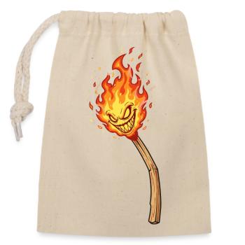 Blazing Flame Goblin - Closable cotton gift bag (14x20cm) - nature - Front