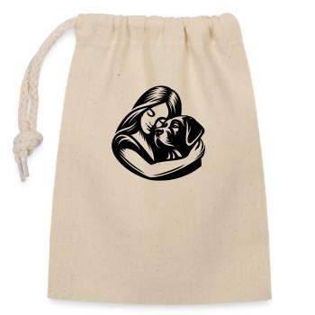 Labrador Retriever Mom - dogmom vector design - Closable cotton gift bag (14x20cm) - nature - Front