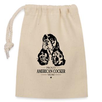 American Cocker Maman Chiens Cocker Spaniel Wilsigns - Sac cadeau en coton avec cordon (14 x 20 cm) - nature - Devant