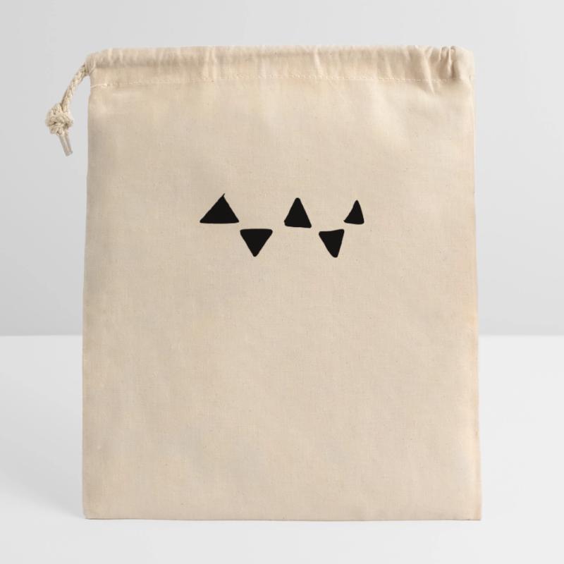 Triangular Pattern Triangular Shapes Closable cotton gift bag (14x20cm)
