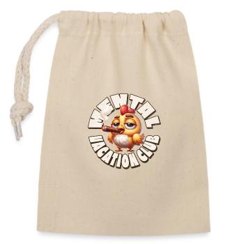 Mental Health - Closable cotton gift bag (14x20cm) - nature - Front