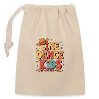 Line Dance Kids Kids Dancing Line Dance - Closable cotton gift bag (14x20cm) - nature - Front