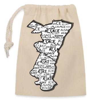 Alsace Region Name - Closable cotton gift bag (14x20cm) - nature - Front