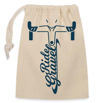 Ride Gravel - Sac cadeau en coton avec cordon (14 x 20 cm) - nature - Devant