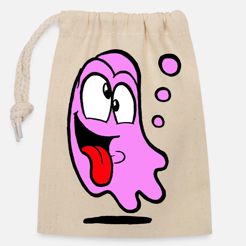 Confucius en rose - Sac cadeau en coton avec cordon (14 x 20 cm) - nature