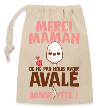 Drôle Fête des Mères maman beauf Girly - Sac cadeau en coton avec cordon (14 x 20 cm) - nature - Devant