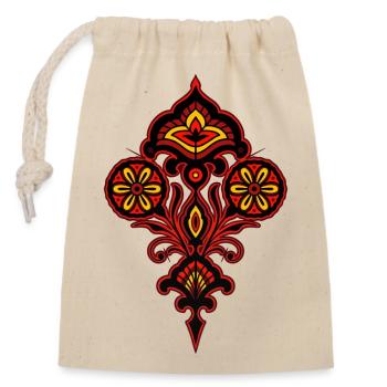 Flower power - Sac cadeau en coton avec cordon (14 x 20 cm) - nature - Devant