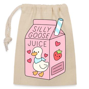 Jus d’oies idiotes boisson d’oie mignonne - Sac cadeau en coton avec cordon (14 x 20 cm) - nature - Devant