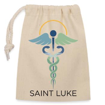 Saint Luc : Assistance médicale - Sac cadeau en coton avec cordon (14 x 20 cm) - nature - Devant