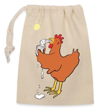 Nam Iskrem - Closable cotton gift bag (14x20cm) - nature - Front
