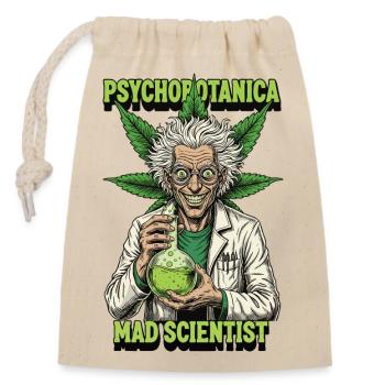 PsychoBotanica Savant fou - Sac cadeau en coton avec cordon (14 x 20 cm) - nature - Devant