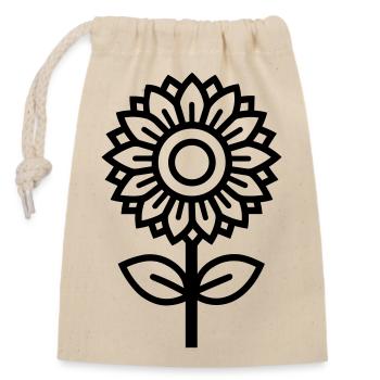sunflower - Closable cotton gift bag (14x20cm) - nature - Front