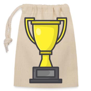 Trophée - Sac cadeau en coton avec cordon (14 x 20 cm) - nature - Devant