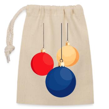 Accrocher des boules de Noël - Sac cadeau en coton avec cordon (14 x 20 cm) - nature - Devant