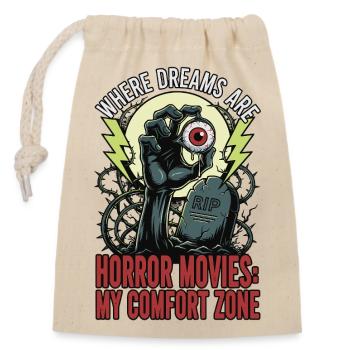 Rêves d’horreur : ma zone de confort - Sac cadeau en coton avec cordon (14 x 20 cm) - nature - Devant