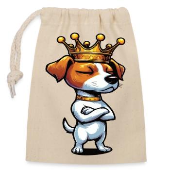 Jack Russel terrier Jack russel liebhaber Jackie - Verschließbarer Geschenkbeutel aus Baumwolle (14x20cm) - Natur - Vorne
