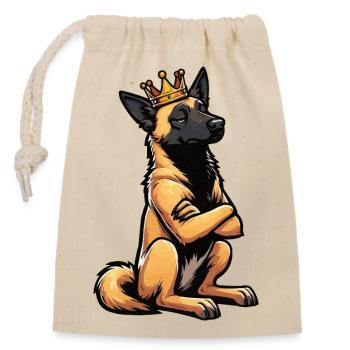 Malinois Belgian Shepherd Malinois Owner - Closable cotton gift bag (14x20cm) - nature - Front