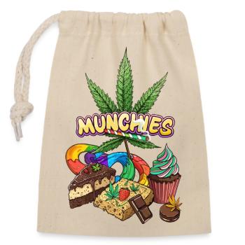Munchies - Verschließbarer Geschenkbeutel aus Baumwolle (14x20cm) - Natur - Vorne
