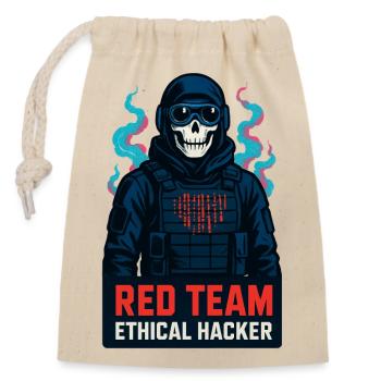 Cyber red team ethical hacker - Closable cotton gift bag (14x20cm) - nature - Front