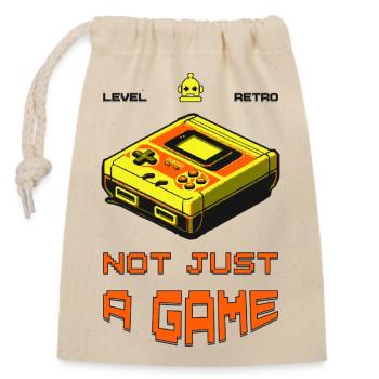 Retro Not Just A Game - Verschließbarer Geschenkbeutel aus Baumwolle (14x20cm) - Natur - Vorne