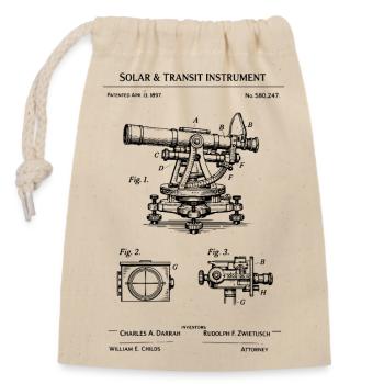 Plan directeur des instruments solaires et de transit - Sac cadeau en coton avec cordon (14 x 20 cm) - nature - Devant