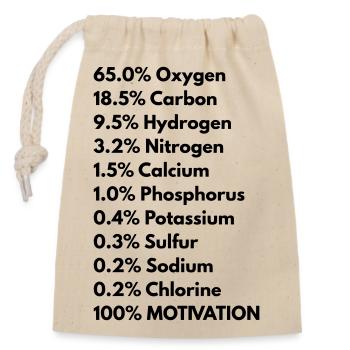 Human body - Sac cadeau en coton avec cordon (14 x 20 cm) - nature - Devant