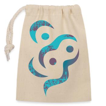 Yoga design_16 - Sac cadeau en coton avec cordon (14 x 20 cm) - nature - Devant