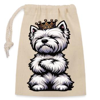 West highland terrier Westie West highland hund - Verschließbarer Geschenkbeutel aus Baumwolle (14x20cm) - Natur - Vorne