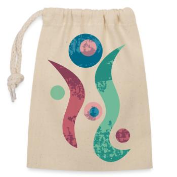 Yoga design_43 - Sac cadeau en coton avec cordon (14 x 20 cm) - nature - Devant