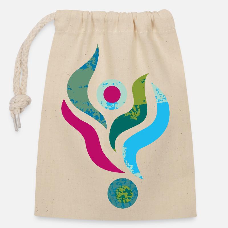 yoga-design_39 - Verschließbarer Geschenkbeutel aus Baumwolle (14x20cm) - Natur