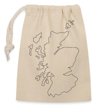 Scotland map - Closable cotton gift bag (14x20cm) - nature - Front