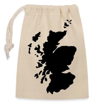 Scotland map - Closable cotton gift bag (14x20cm) - nature - Front