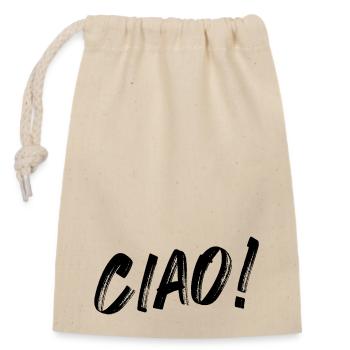 Ciao! - Closable cotton gift bag (14x20cm) - nature - Front