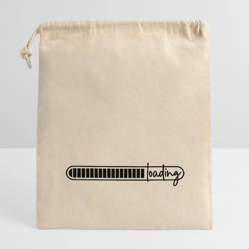 loading bar - loading - loading Closable cotton gift bag (14x20cm)