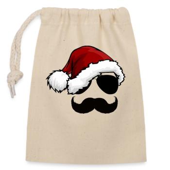 Unisex Jersey Premium Merry Christmas T-shirt - Verschließbarer Geschenkbeutel aus Baumwolle (14x20cm) - Natur - Vorne