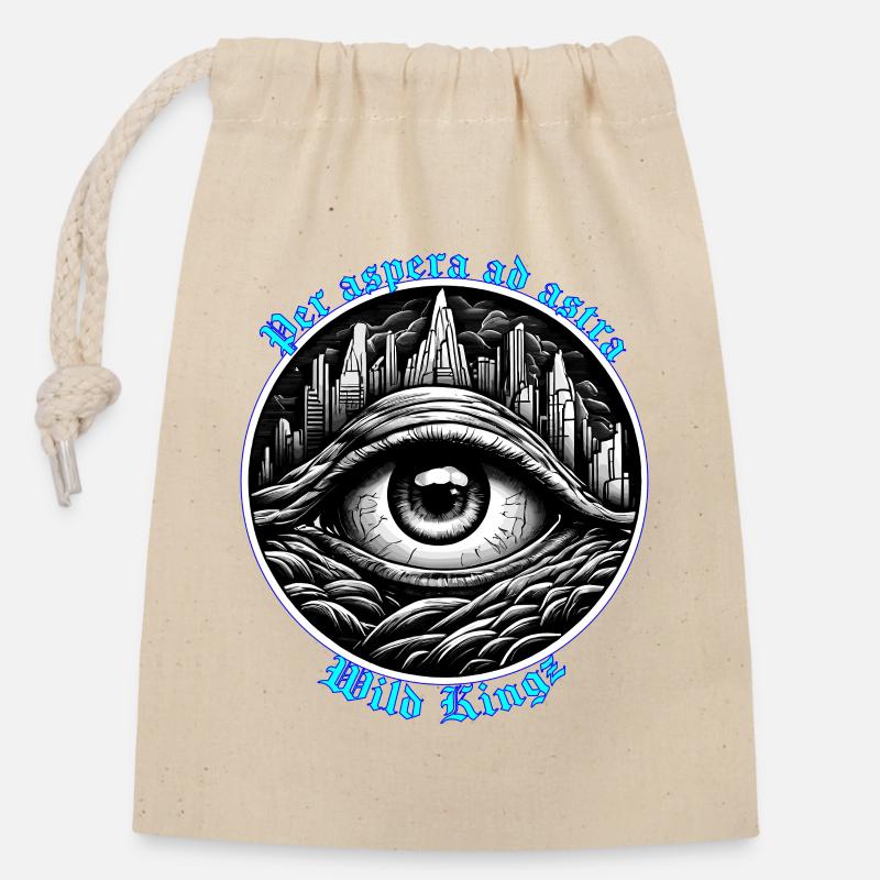 Per aspera ad astra. - Closable cotton gift bag (14x20cm) - nature