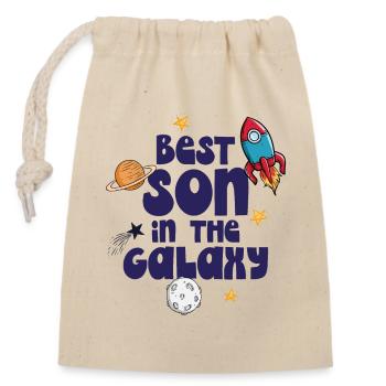 Meilleur fils de la galaxie - Sac cadeau en coton avec cordon (14 x 20 cm) - nature - Devant