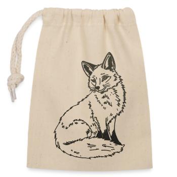 Renard - Sac cadeau en coton avec cordon (14 x 20 cm) - nature - Devant