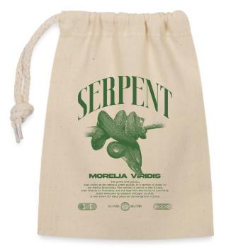 Grüner Baum Python Modern Reptile Keeper Streetwear - Verschließbarer Geschenkbeutel aus Baumwolle (14x20cm) - Natur - Vorne