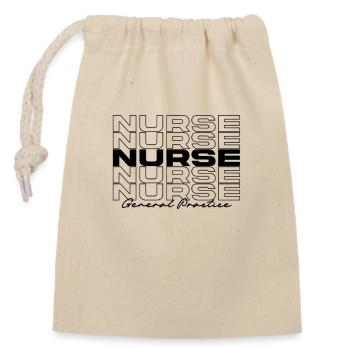 General Practice Nurse Medical Nurses Stylish - Closable cotton gift bag (14x20cm) - nature - Front