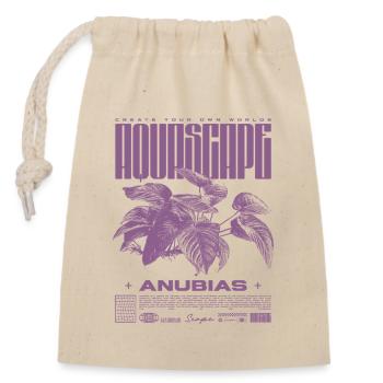 Aquascaping Anubias Aquatic Plant Fish Keeper - Closable cotton gift bag (14x20cm) - nature - Front