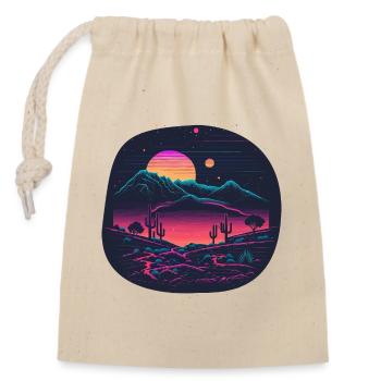 Funk du futur - Sac cadeau en coton avec cordon (14 x 20 cm) - nature - Devant