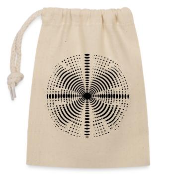 Die Welt der Chladni Oscillation Fashion - Verschließbarer Geschenkbeutel aus Baumwolle (14x20cm) - Natur - Vorne