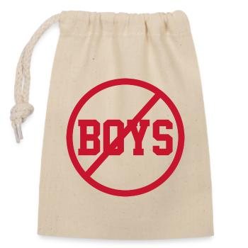Nope Boys Graphic No Boys - Sac cadeau en coton avec cordon (14 x 20 cm) - nature - Devant