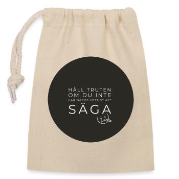 Hold the gut - Closable cotton gift bag (14x20cm) - nature - Front
