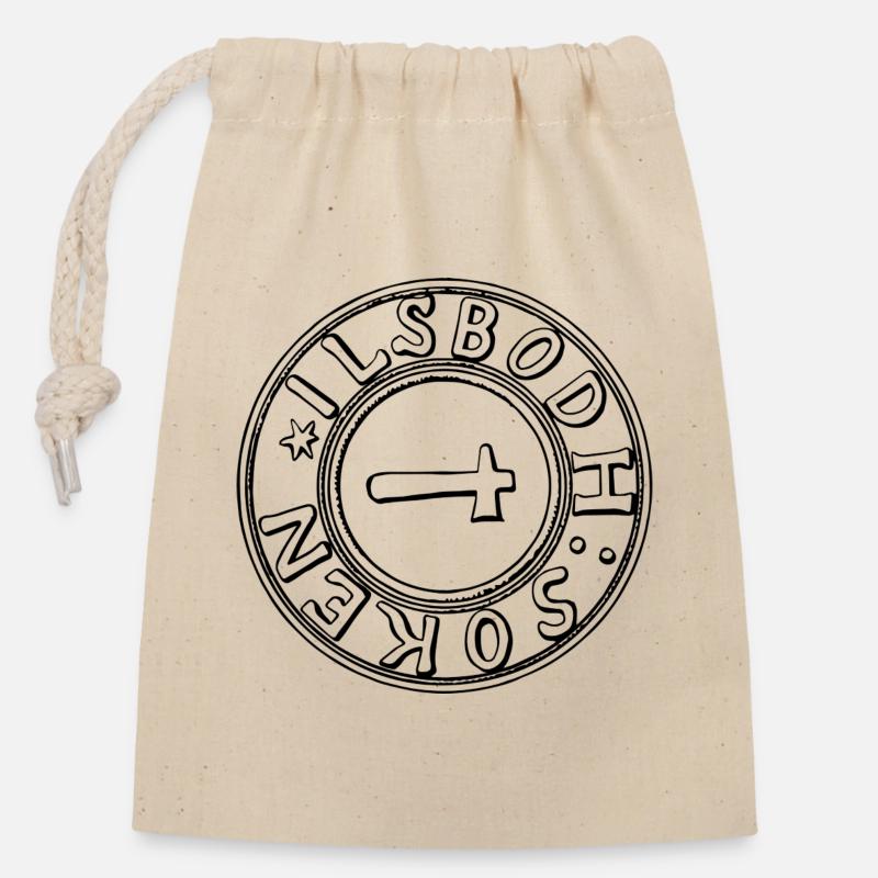 Ilsbo - Closable cotton gift bag (14x20cm) - nature